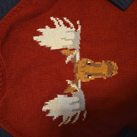 Janie and Jack Moose Sweater size 5 - Picture 3 of 4